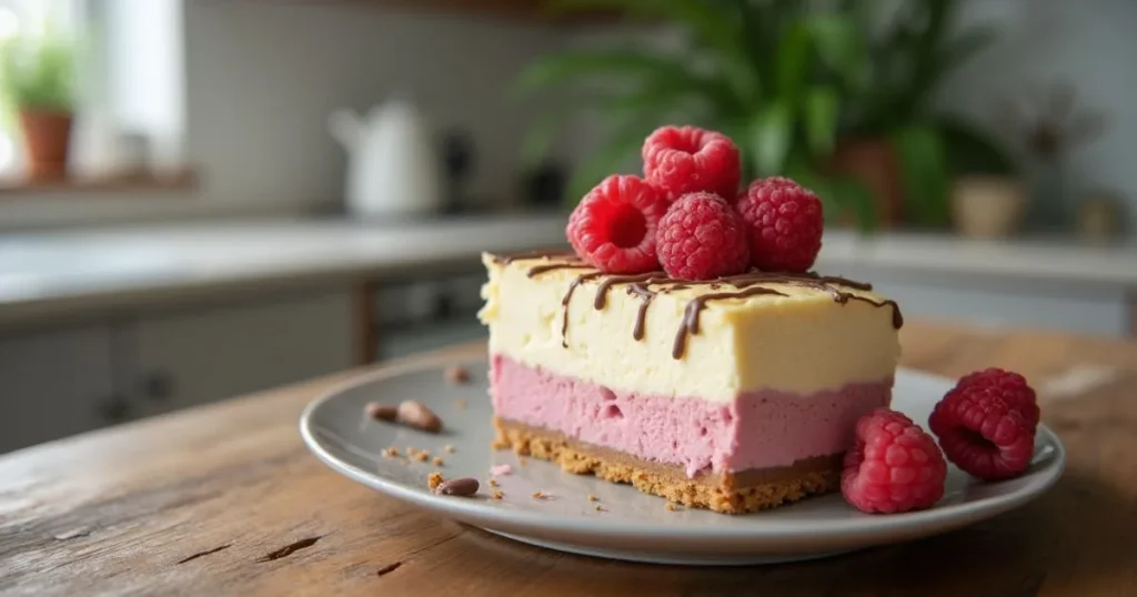 Keto cheesecake slice – easy no-bake recipe with no sugar, creamy and delicious low-carb dessert perfect for keto diet.