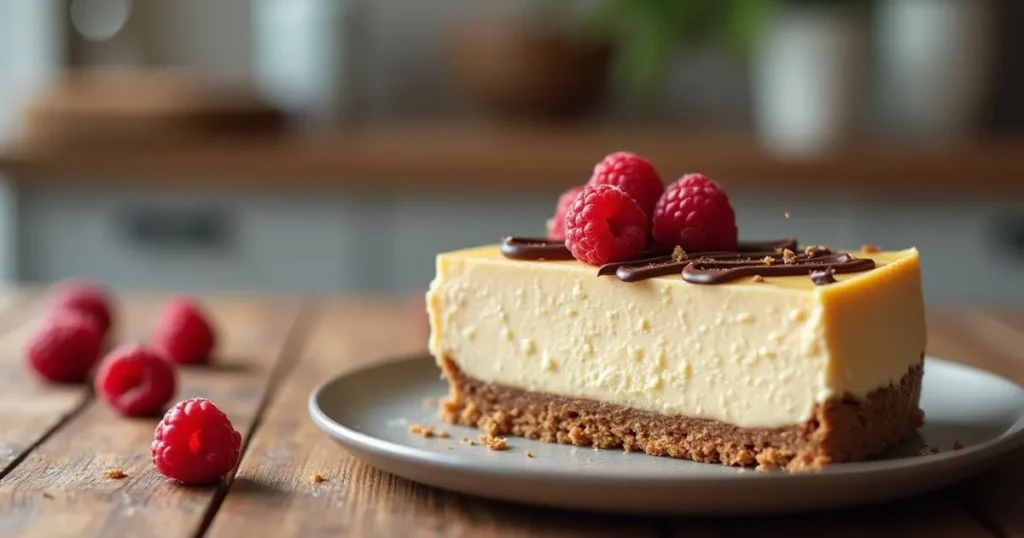Keto cheesecake slice – easy no-bake recipe with no sugar, creamy and delicious low-carb dessert perfect for keto diet.