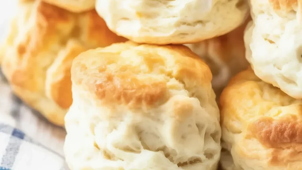 Fluffy and golden gluten free biscuits served on a plate, perfect for any meal.