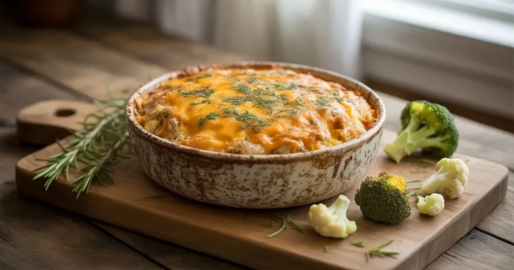 Easy Low Carb Chicken Casserole recipe with tender chicken, veggies, and rich flavor