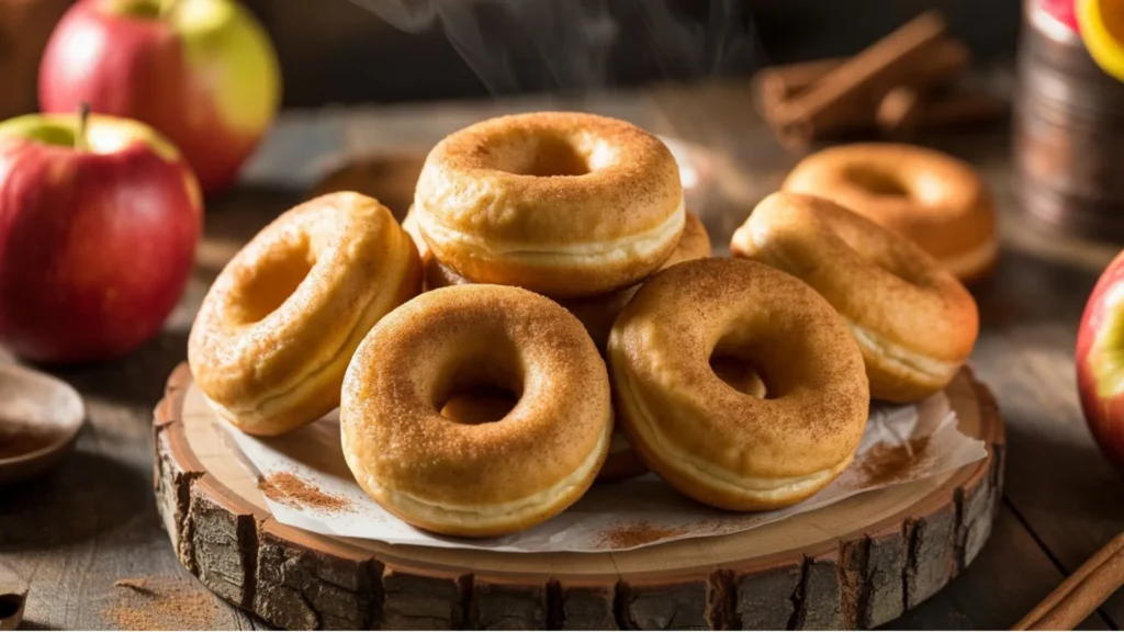 Easy Apple Cider Donuts recipe with soft, fluffy texture, perfect for family breakfast or holiday dessert.