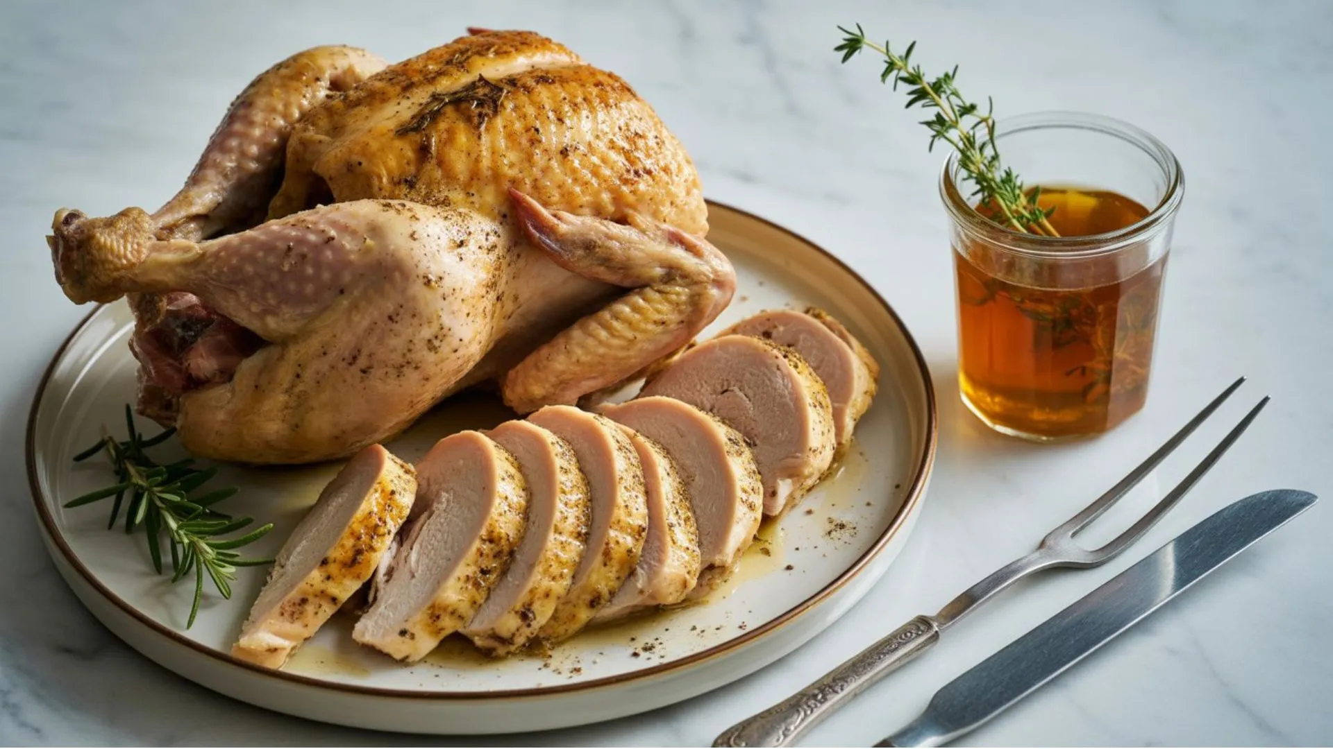 Fresh rotisserie chicken stored in a refrigerator container showing safe food storage practices