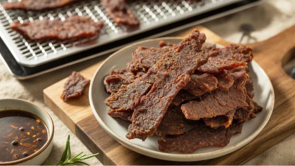 Easy homemade Ground Beef Jerky Recipe Dehydrator for healthy snacks