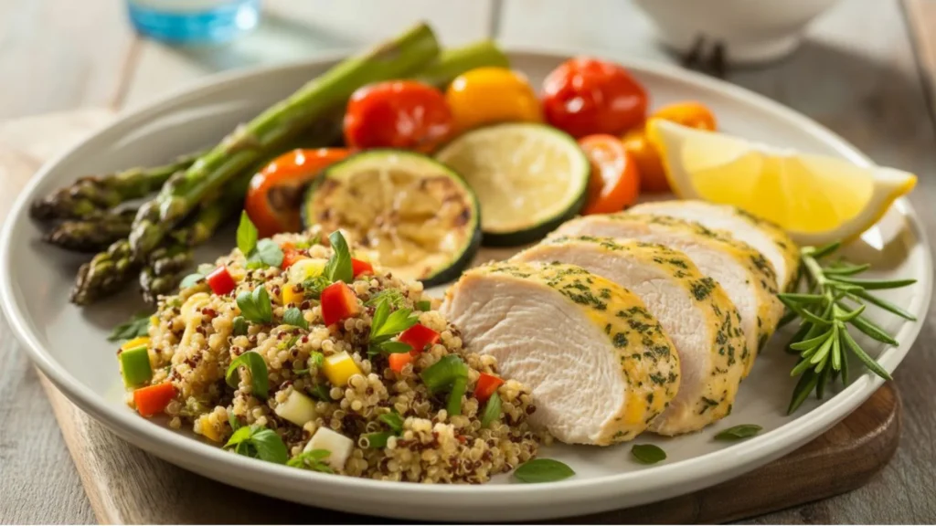 Gluten Free Dairy Free Dinner Recipes creamy coconut chickpea curry topped with fresh herbs.