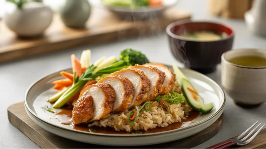 Japanese Mounjaro Recipe plated with tofu, mixed vegetables, and sesame garnish, highlighting an energy-boosting, weight-loss focus