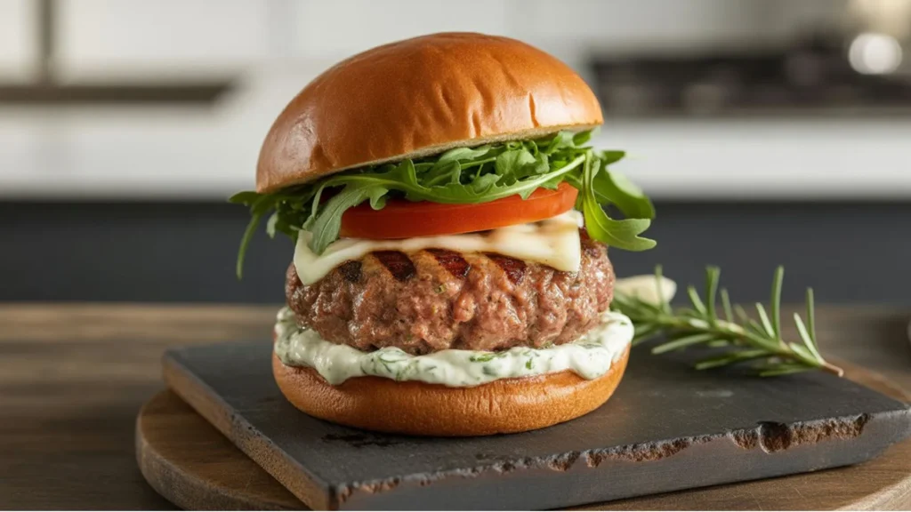 Lamb Burger Recipe step-by-step mixing ground lamb with spices, shaping patties, and grilling to a perfect char for weeknight meals