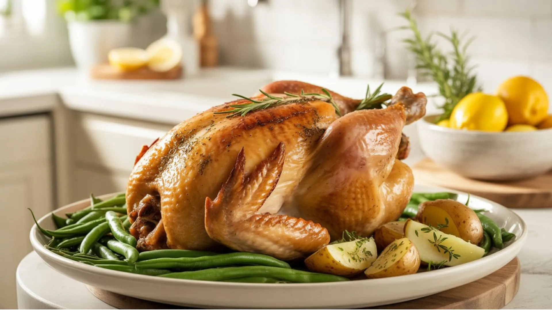 healthy rotisserie chicken portions arranged for nutrition breakdown