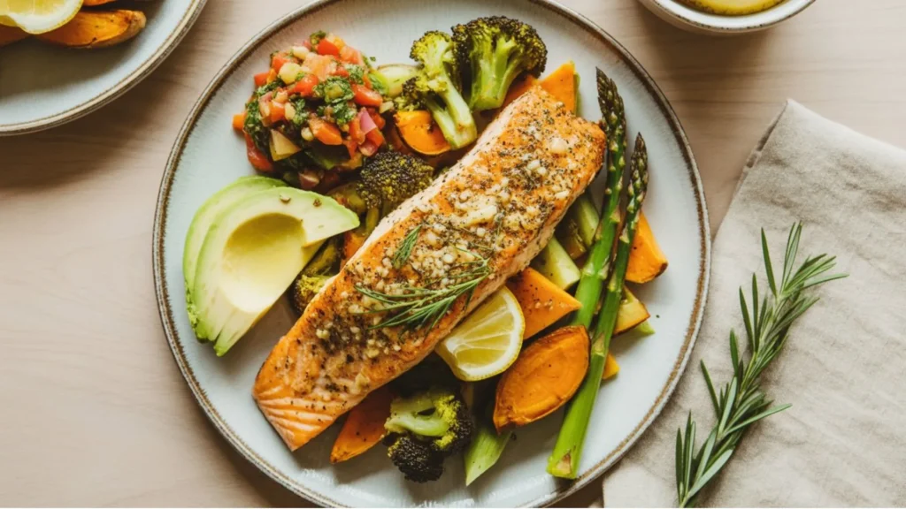 whole 30 dinner recipes with healthy grilled chicken and roasted vegetables