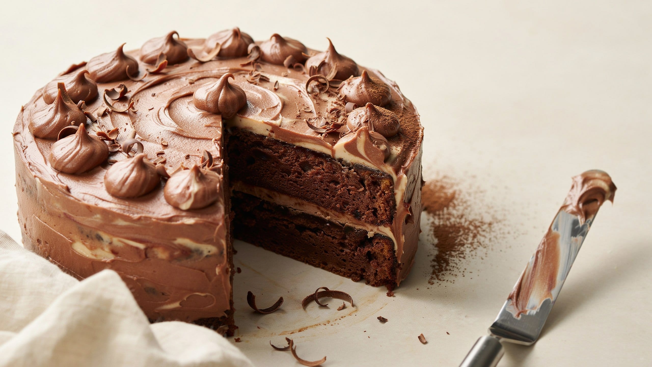 Homemade Chocolate Cream Cheese Frosting with a silky texture and deep chocolate flavor, ideal for frosting cakes and sweet treats.