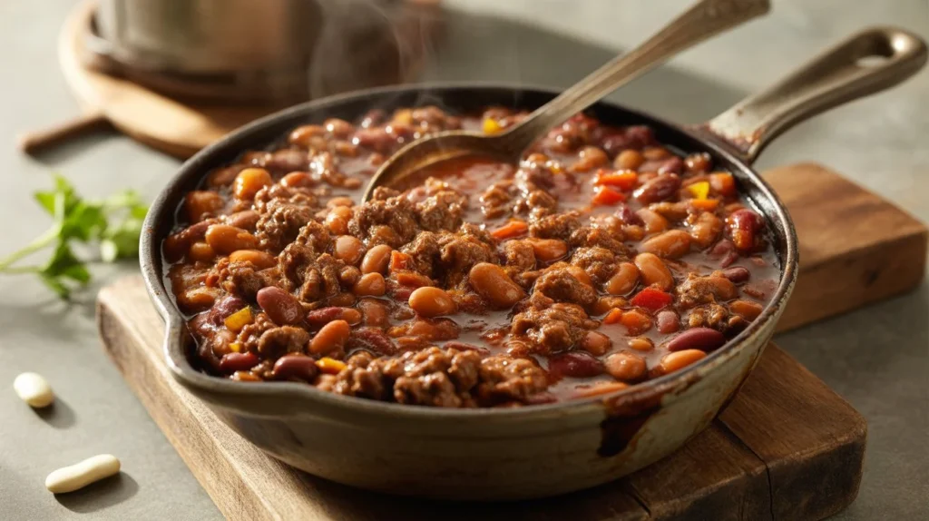Oven-Baked BBQ Beans with Ground Beef