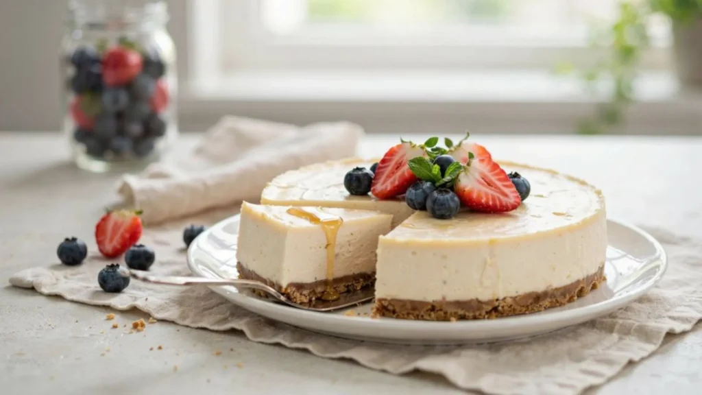 Bowl of creamy cottage cheese topped with fresh berries, featuring easy cottage cheese recipes for a healthy breakfast.