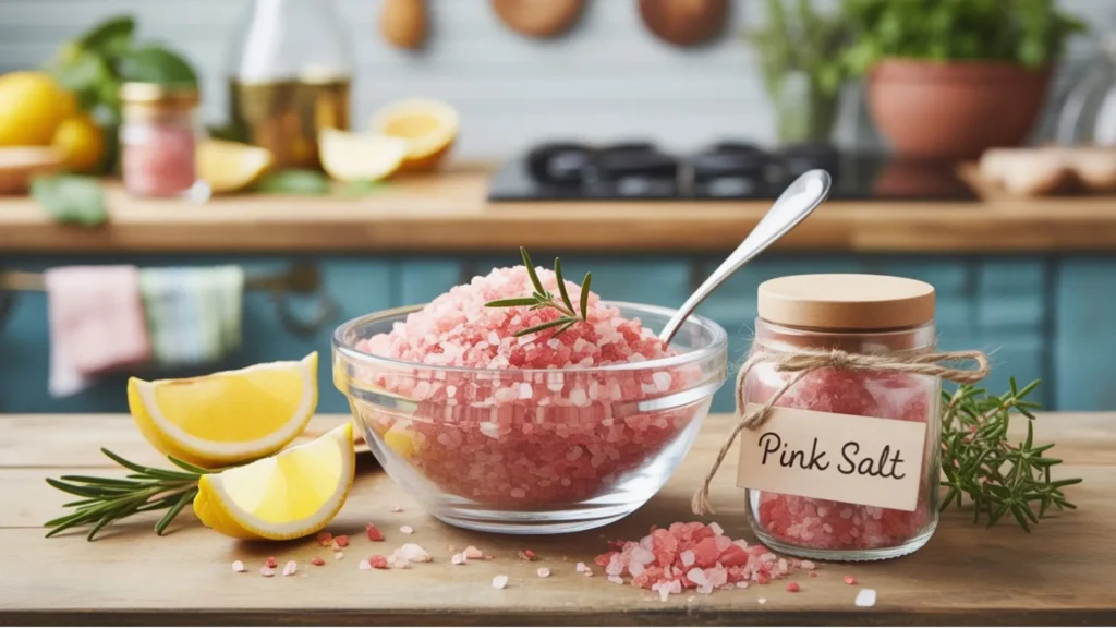 Easy Pink Salt Recipe featuring a refreshing detox drink prepared in 5 minutes with simple healthy ingredients