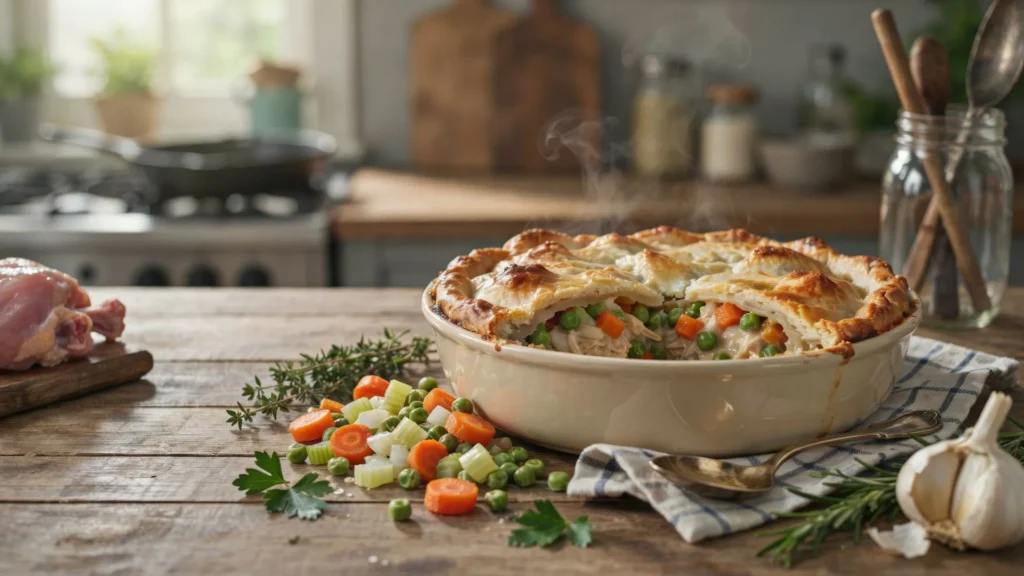 Easy homemade Chicken Cobbler casserole