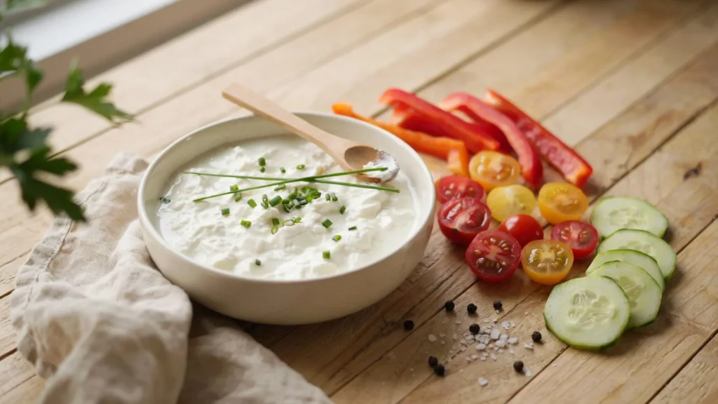 Fresh cottage cheese recipe prepared from scratch with whole milk and cream