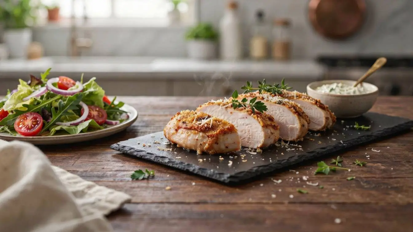 Crispy-chicken-recipe-with-juicy-parmesan-chicken-coated-in-a-crunchy-Parmesan-crust-and-served-fresh-for-a-delicious-family-meal