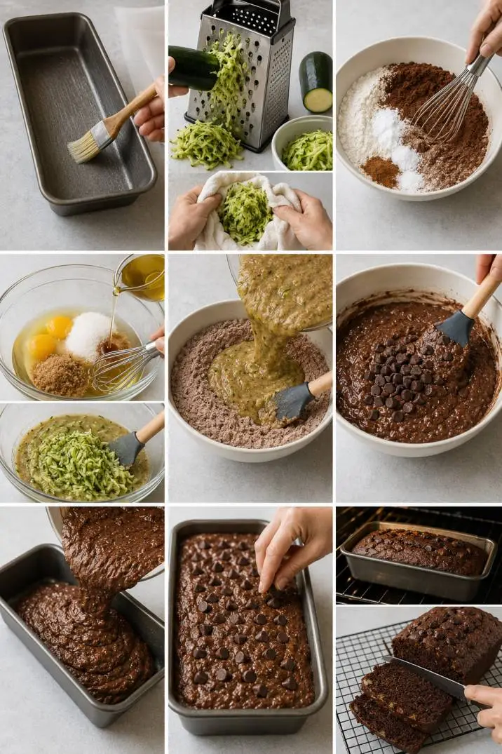 Homemade chocolate zucchini bread with deep chocolate flavor, hidden zucchini, and a perfectly moist texture, ideal for family baking and chocolate lovers
