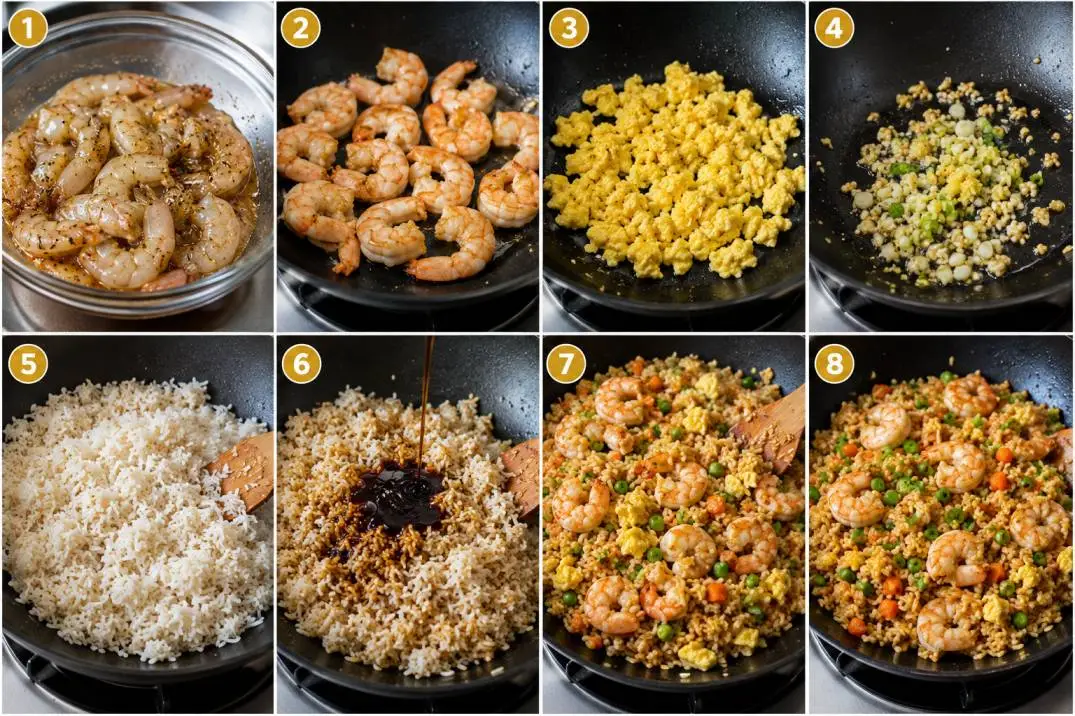 How to Make Shrimp Fried Rice Step by Step