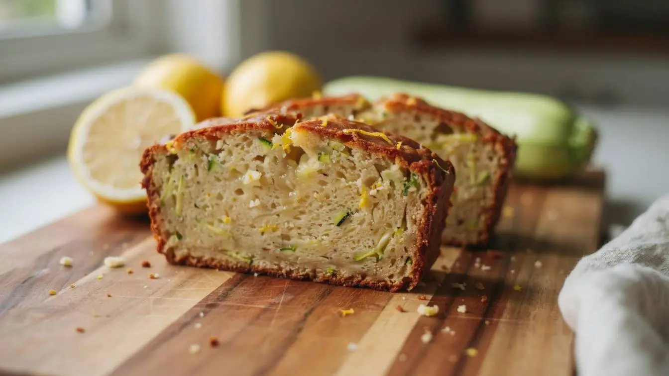 Lemon zucchini bread loaded with fresh zucchini and bright lemon flavor, a simple quick bread recipe ideal for summer baking