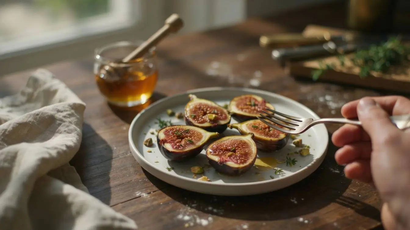 Roasted fig recipes with brie cheese and toasted pecans that make an impressive fall appetizer or dessert.