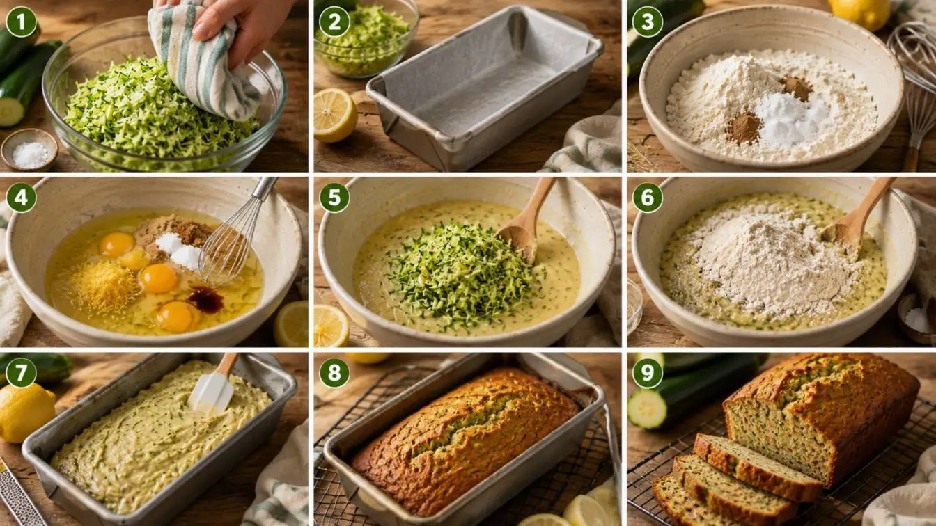 Step-by-Step Lemon Zucchini Bread Recipe