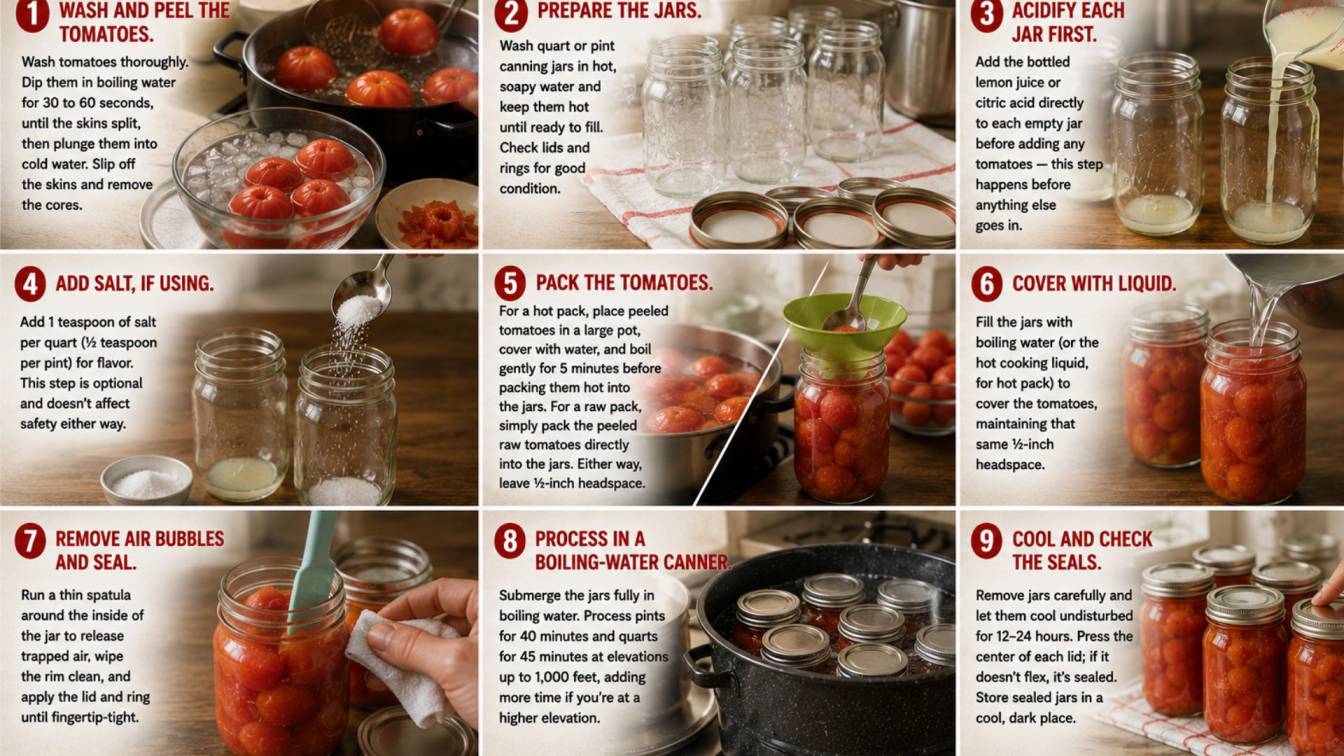 Canning Tomatoes Recipes step by step